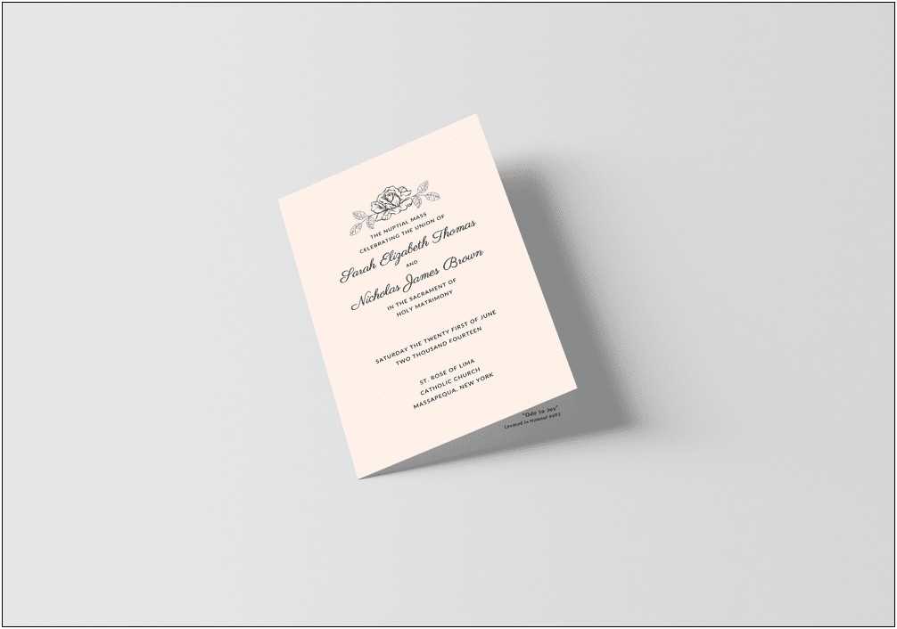 Free Printable Wedding Program Templates Download