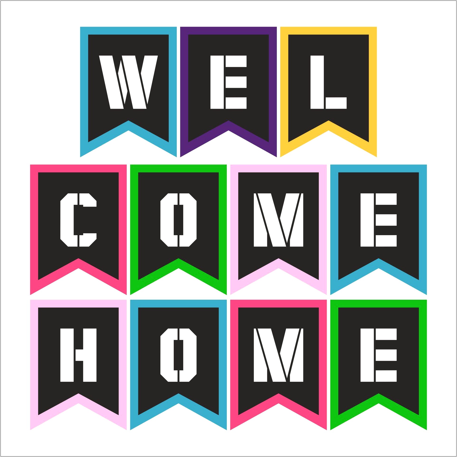 Free Printable Welcome Home Sign Template