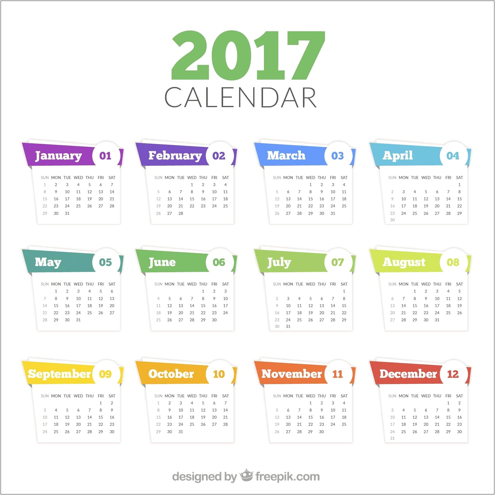Free Printable Yearly Calendar Templates 2017