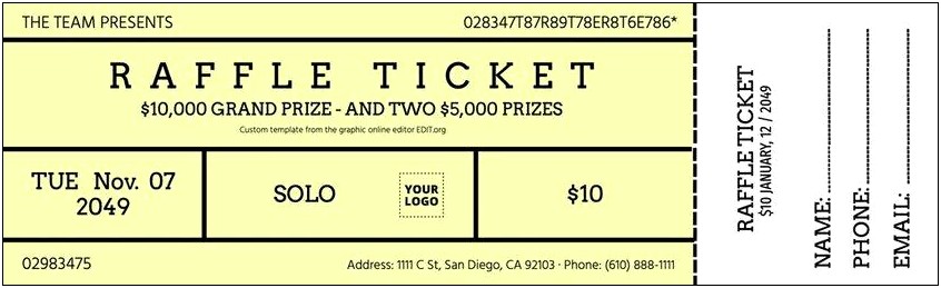 Free Raffle Ticket Template For Mac