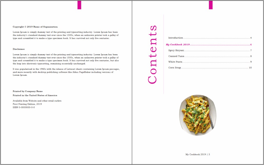 Free Recipe Book Template For Word