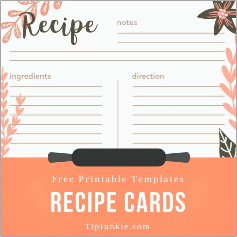 Free Recipe Card Template For Mac