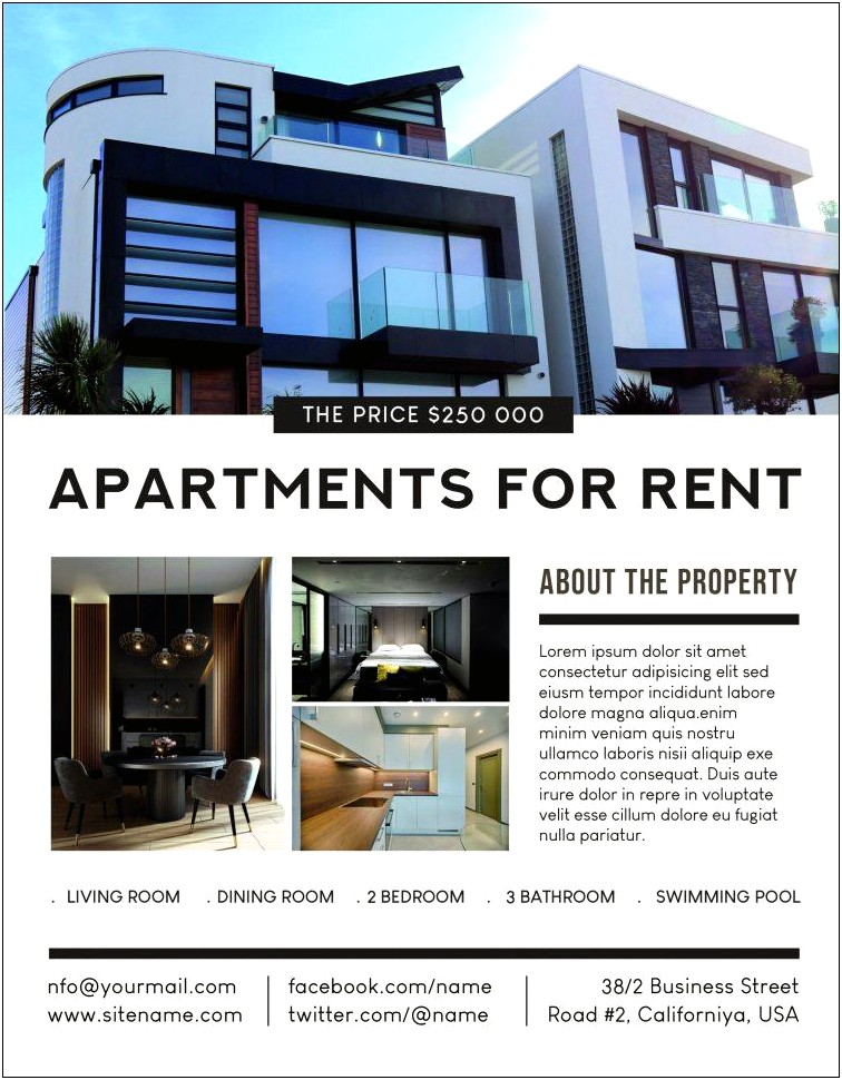 Free Room For Rent Flyer Template