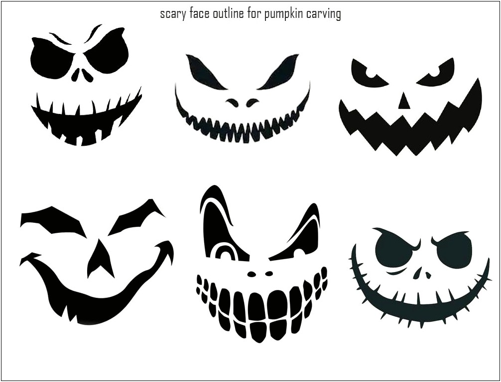 Free Scary Pumpkin Carving Templates Printable