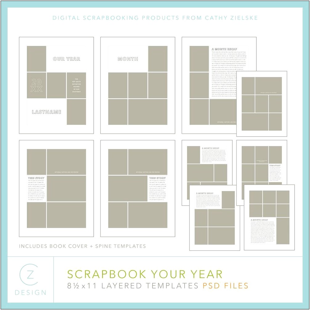 Free Scrapbook Templates For Photoshop Elements