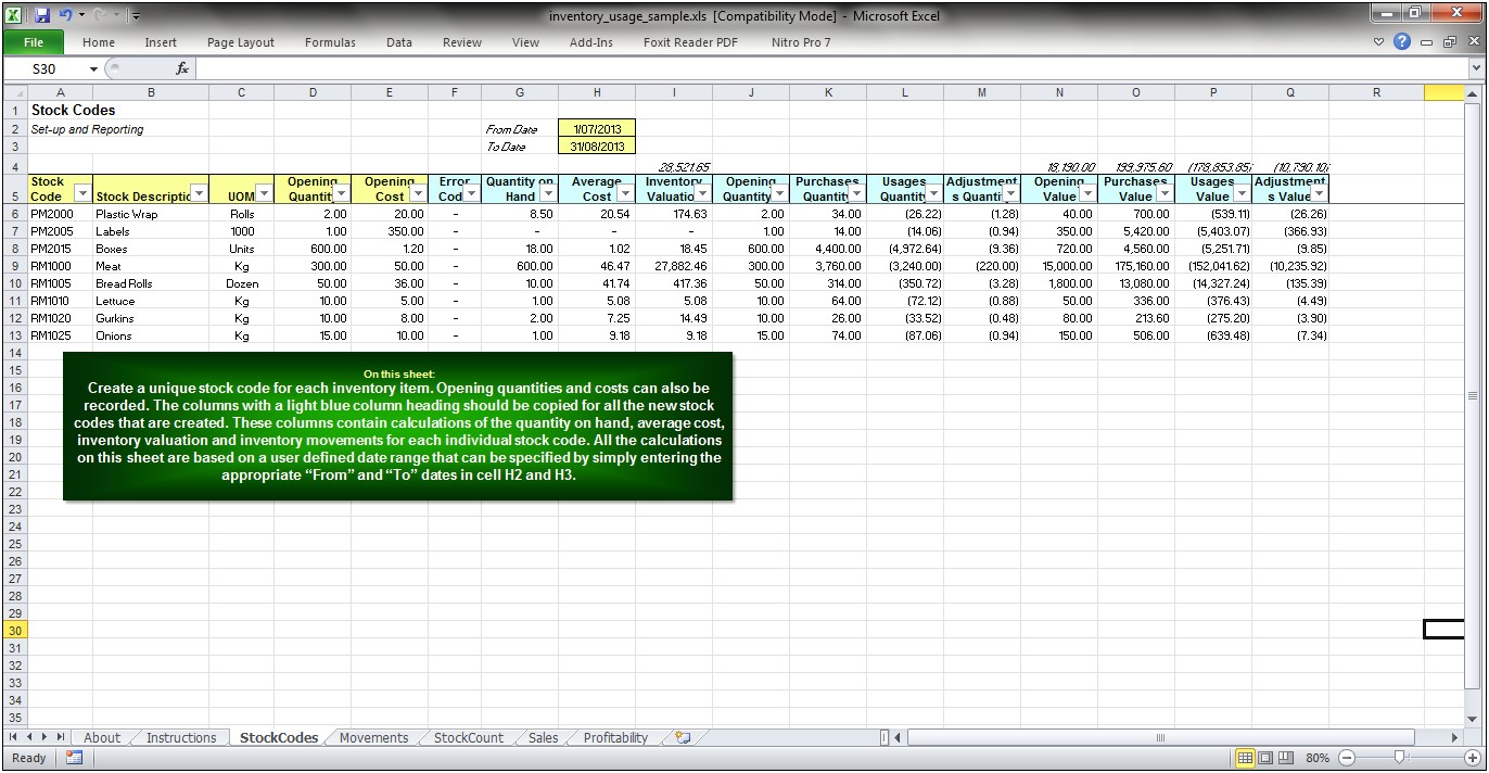 Free Supply Chain Management Excel Templates