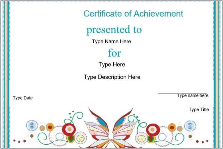 Free Swimming Certificate Templates For Word