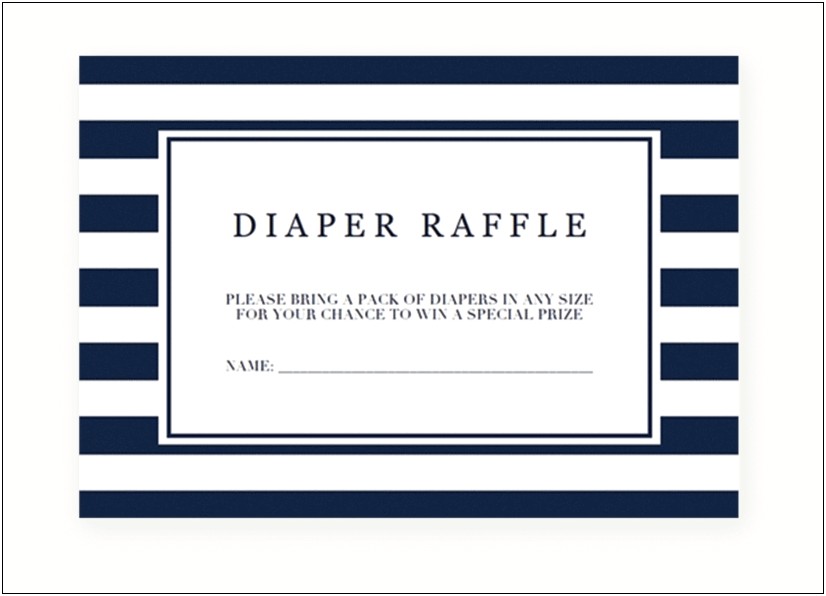 Free Template For Diaper Raffle Tickets