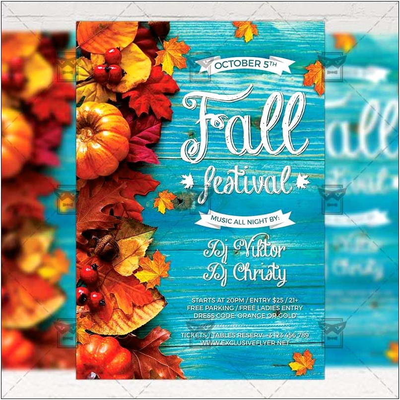 Free Templates For Fall Festival Flyers