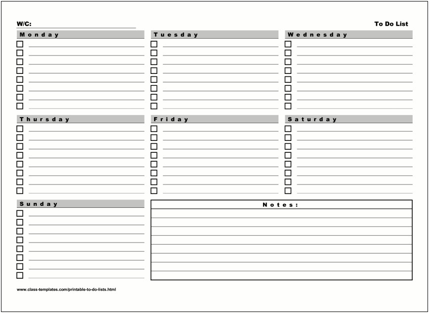 Free To Do List Template Download