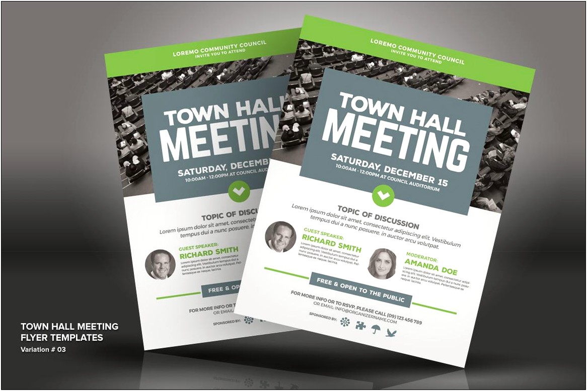 Free Town Hall Meeting Flyer Template