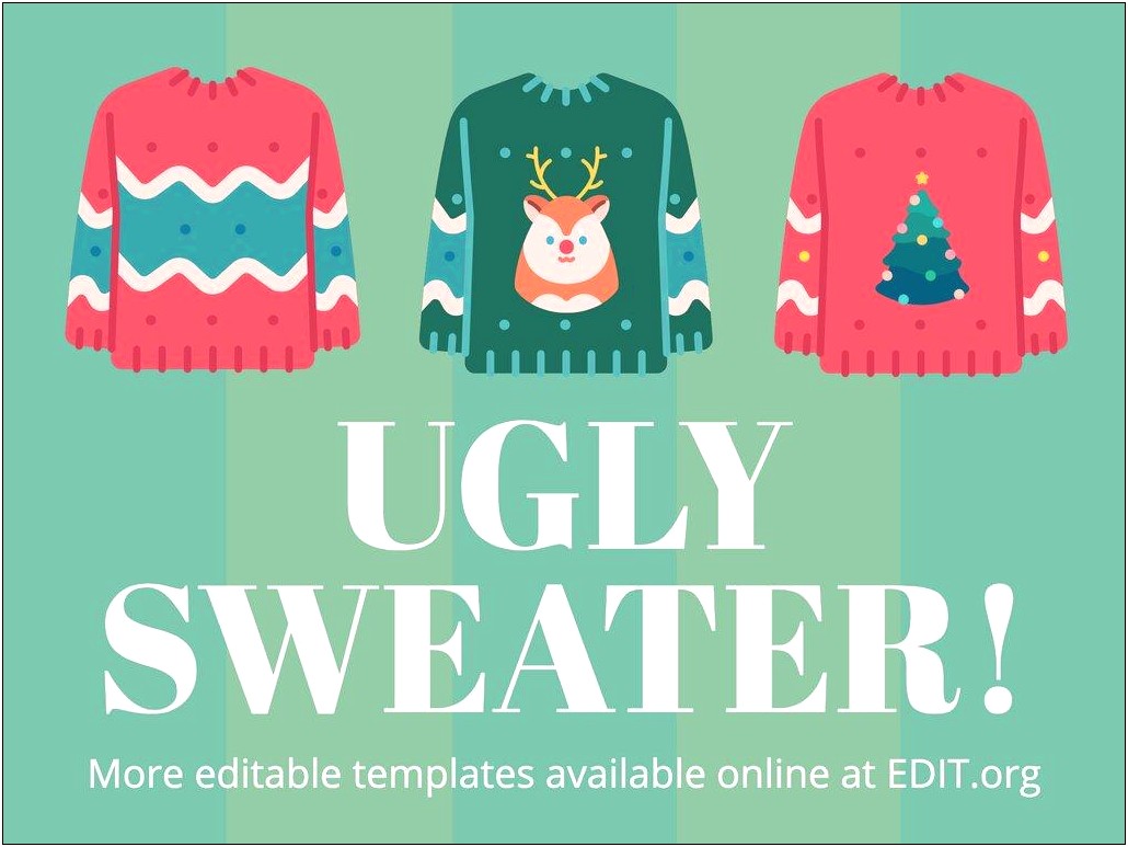 Free Ugly Christmas Sweater Certificate Template