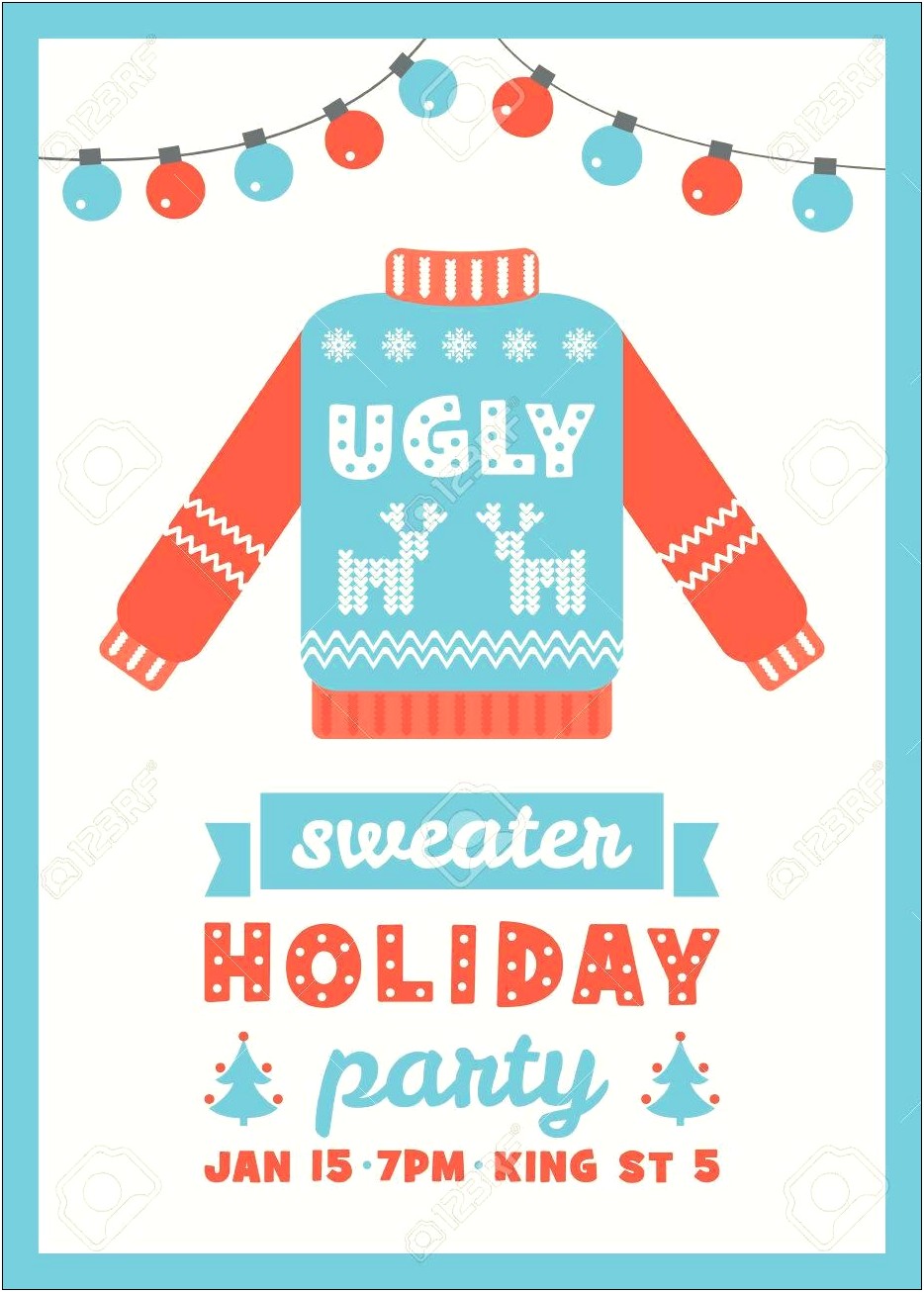 Free Ugly Christmas Sweater Invitation Template