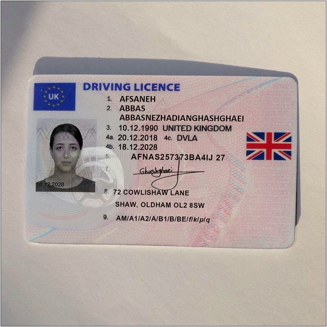 Free Uk Driving Licence Template Download
