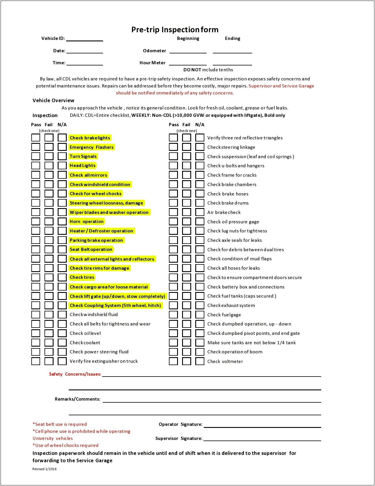 free-van-damage-check-sheet-template-resume-example-gallery