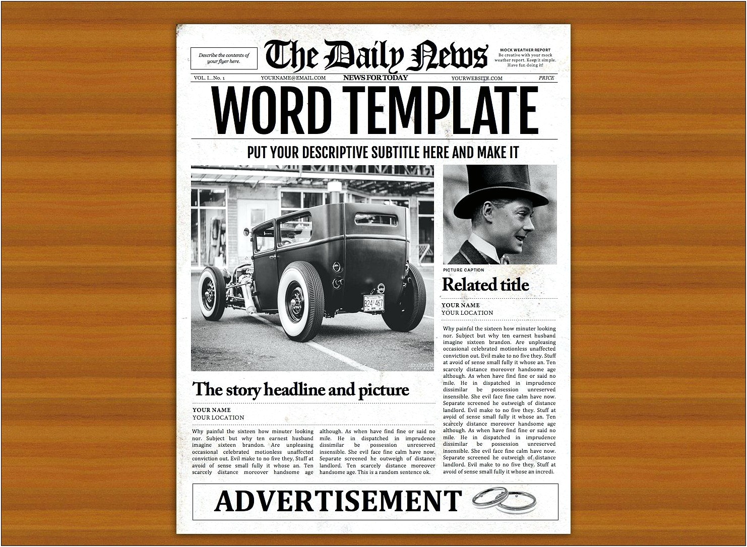 Free Vintage Templates For Microsoft Word