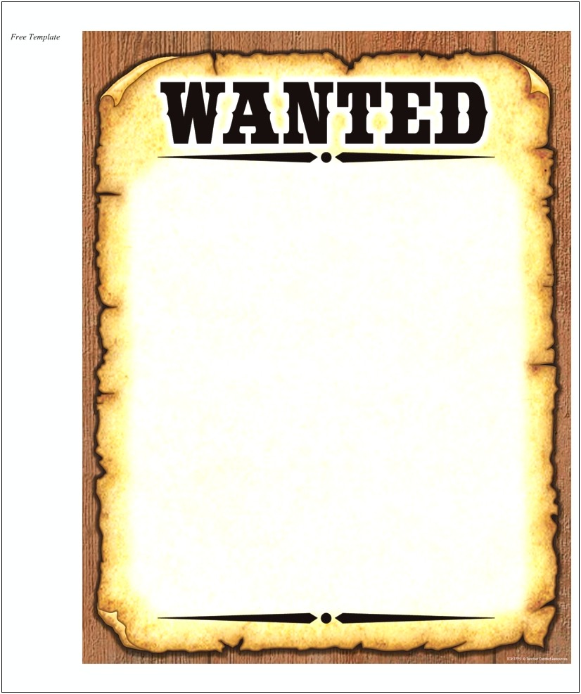 Free Wanted Poster Template Microsoft Word