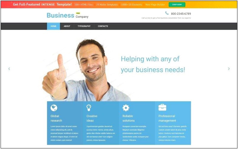 Free Web Template For It Company