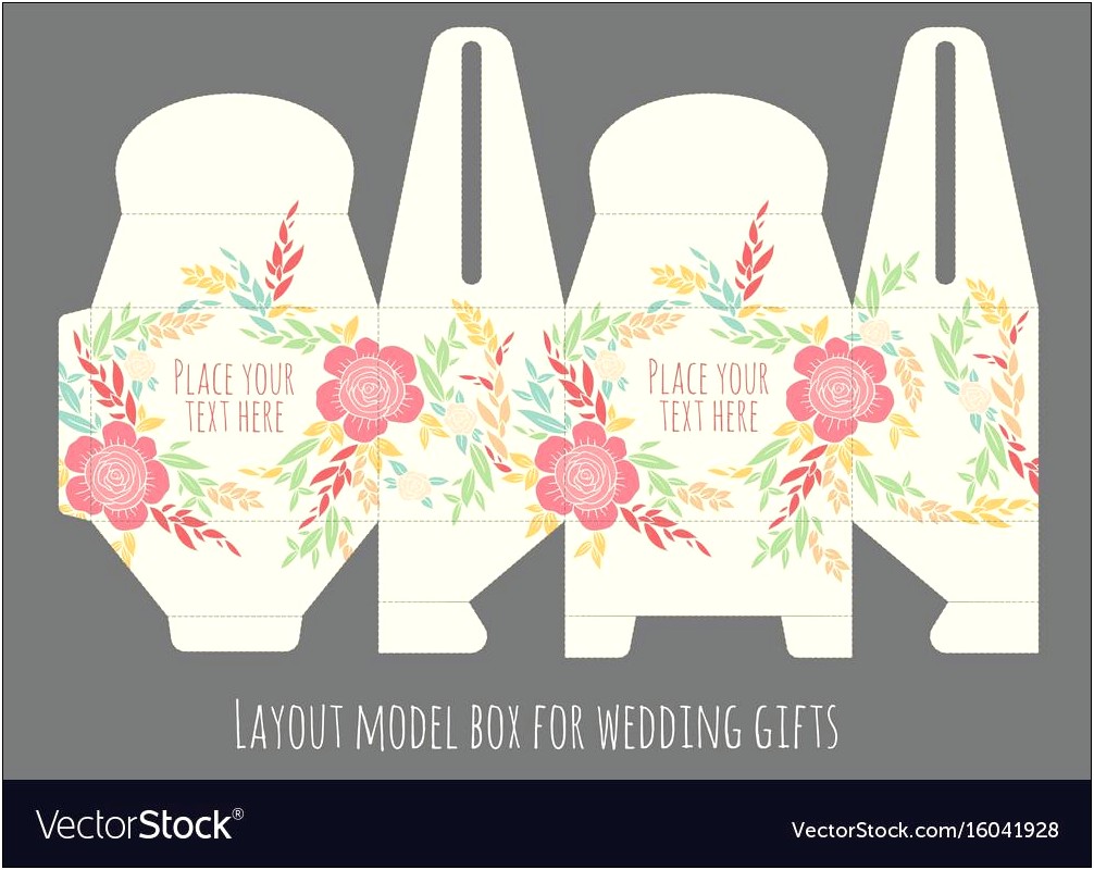 Free Wedding Dress Favor Box Template
