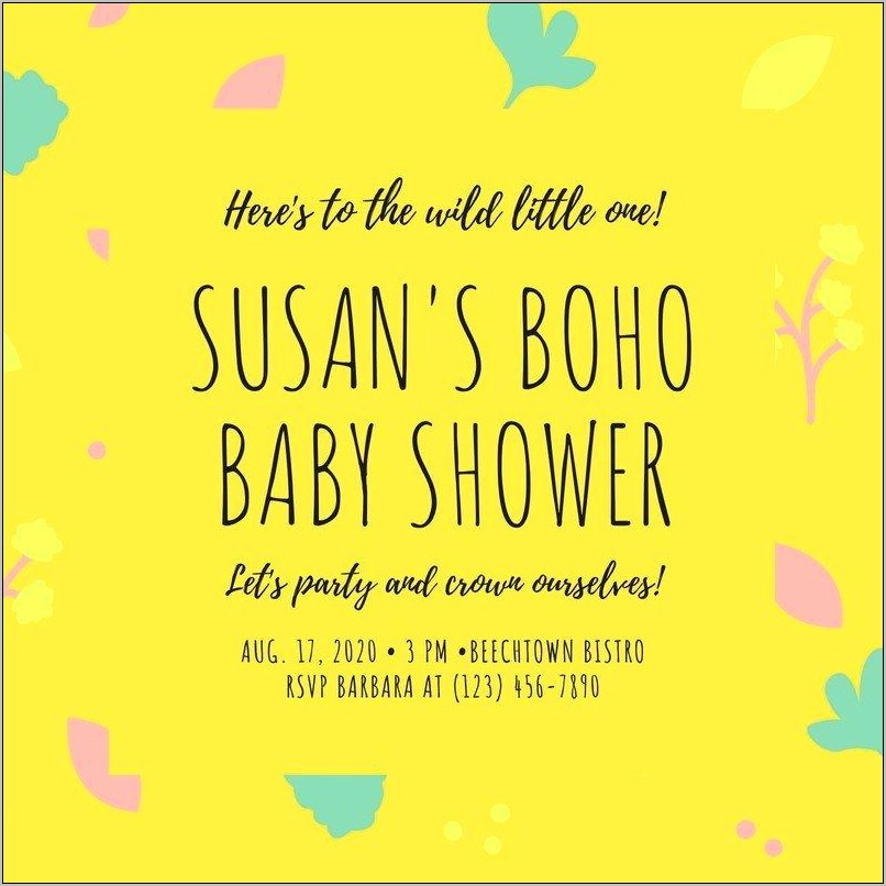 Free Western Baby Shower Invitation Templates