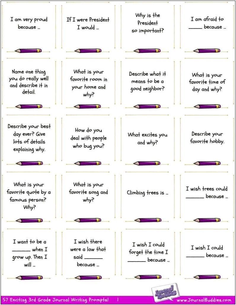 Free Writing Templates For 3rd Grade