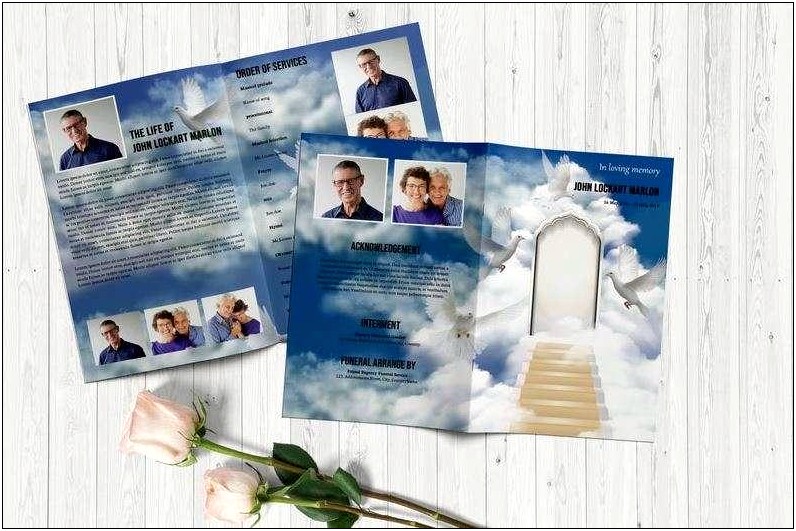  Funeral Program Template Psd Free Download Resume Example Gallery