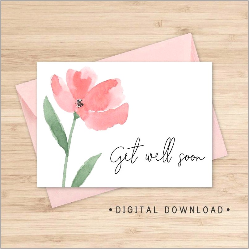 Get Well Card Template Free Printable Resume Example Gallery