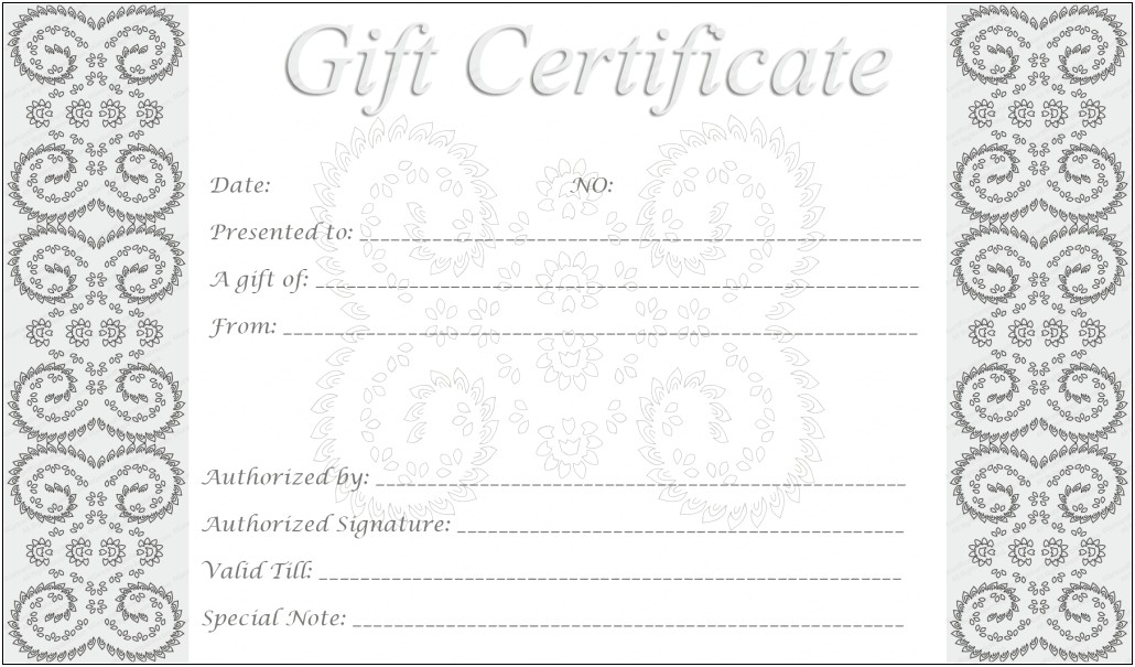 Gift Voucher Template Word Free Download