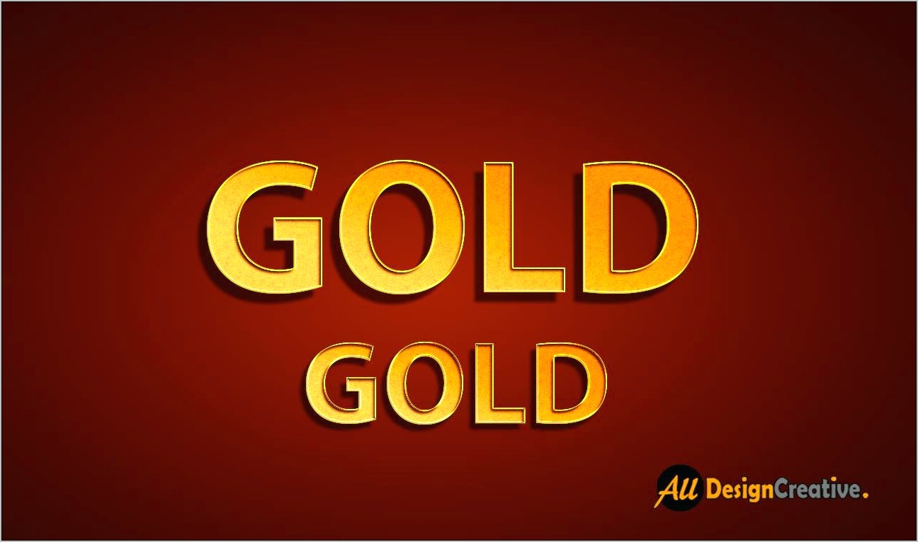 Gold Text Psd Template Free Download