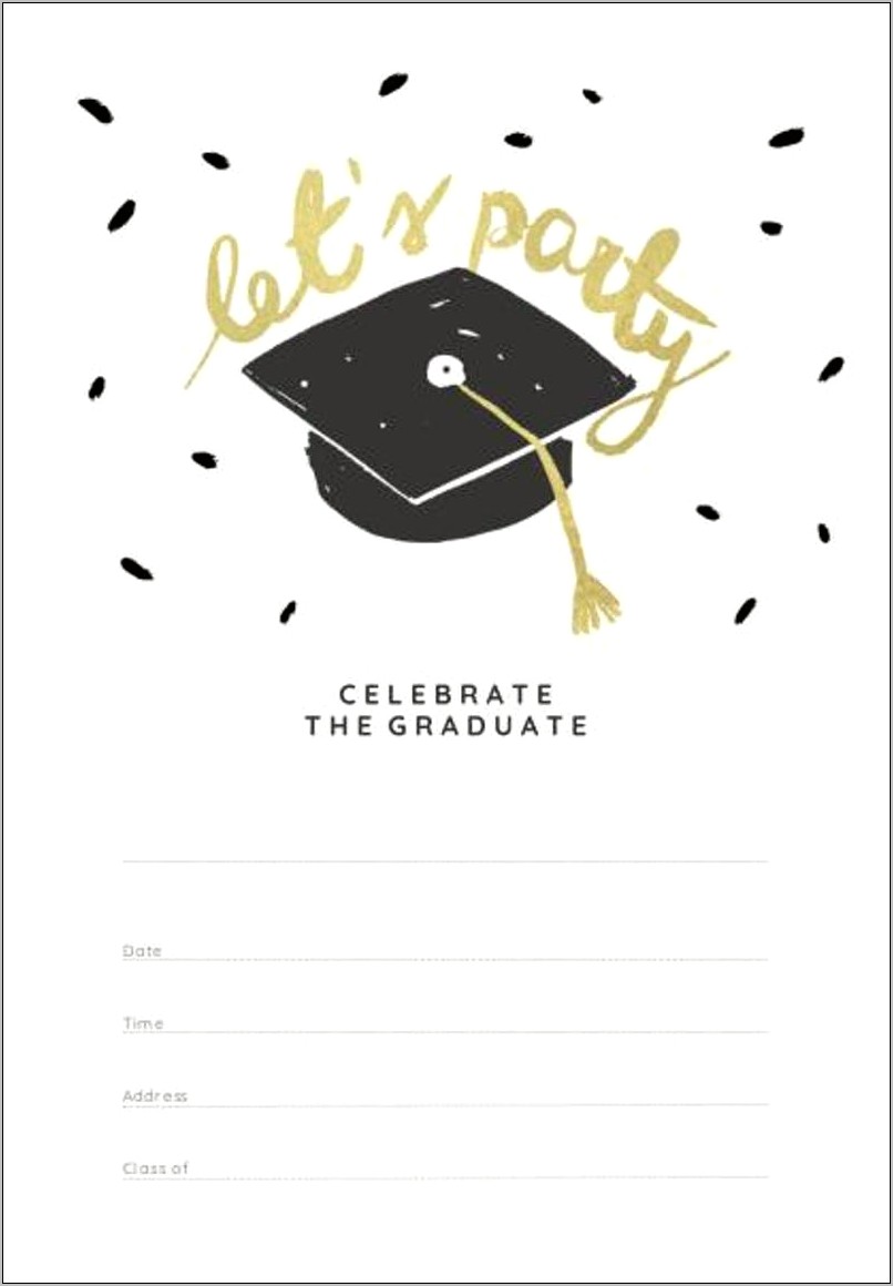 Graduation Invitation Card Template Free Download
