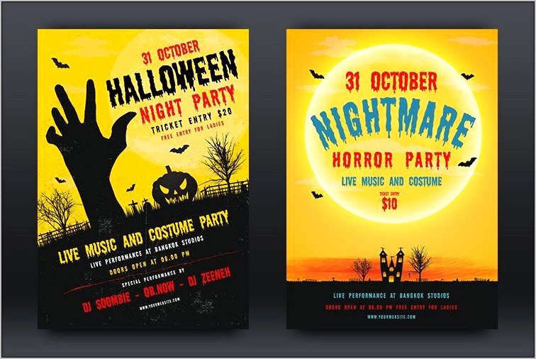 Halloween Costume Contest Flyer Template Free