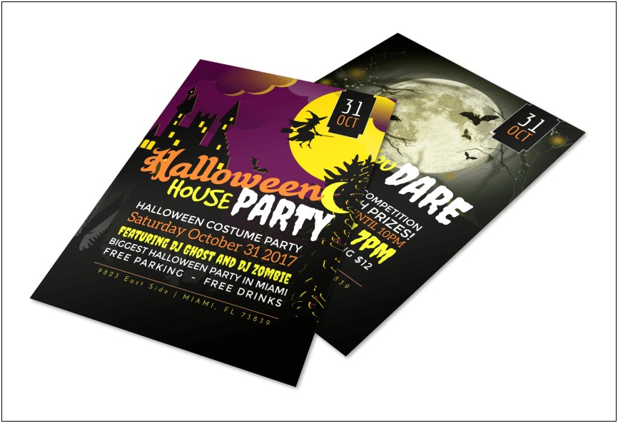 Halloween Party Flyer Template Free Download