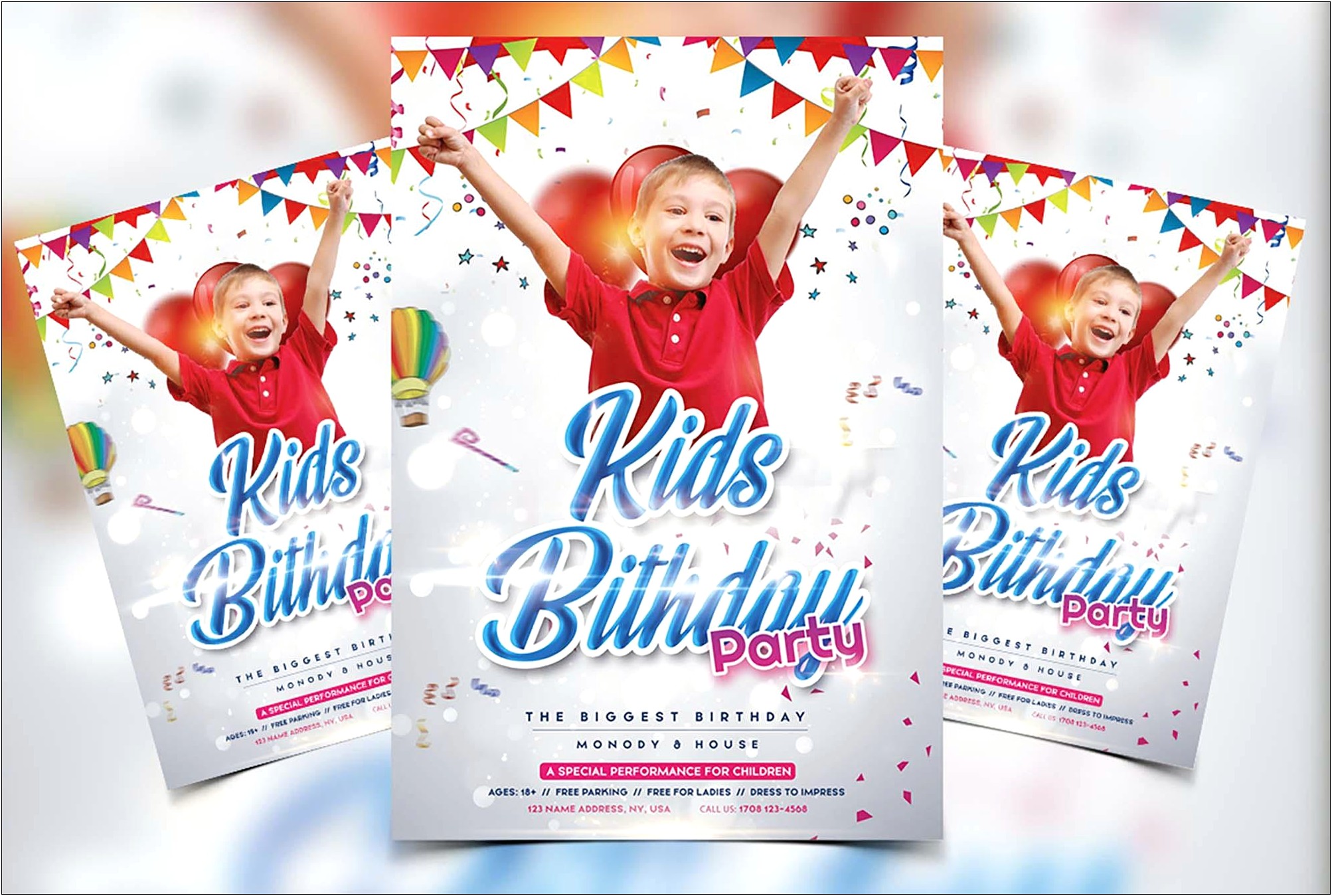 Happy Birthday Photoshop Template Free Download