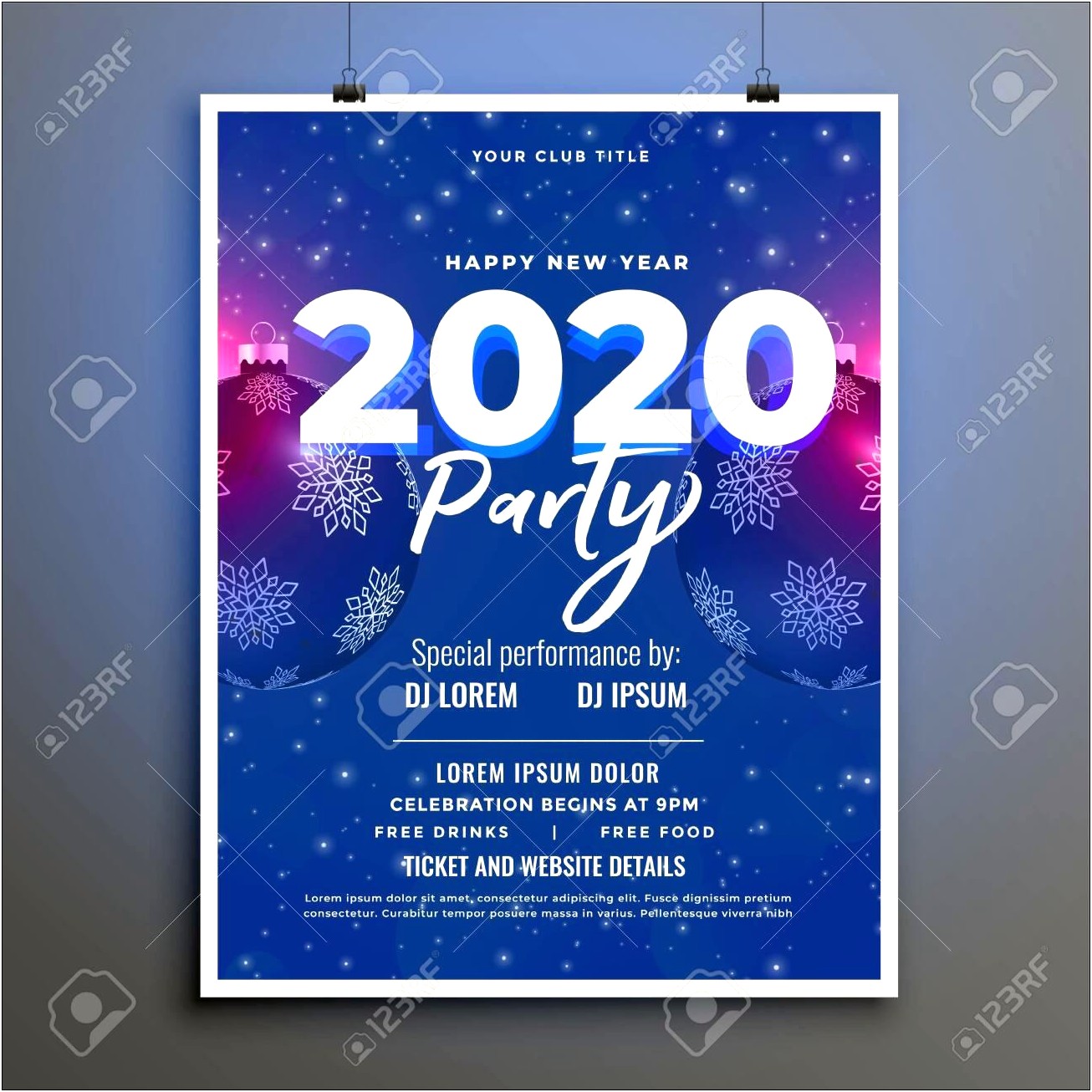 Happy New Year Flyer Templates Free