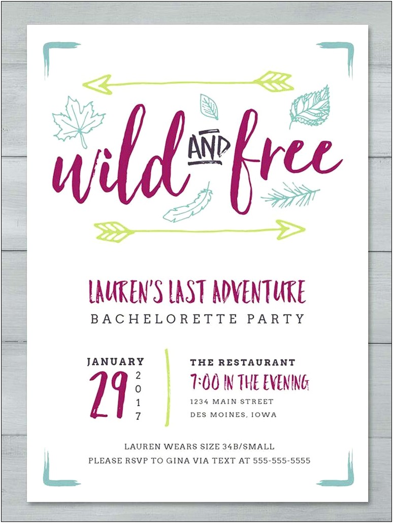 Hen Party Itinerary Template Free Download