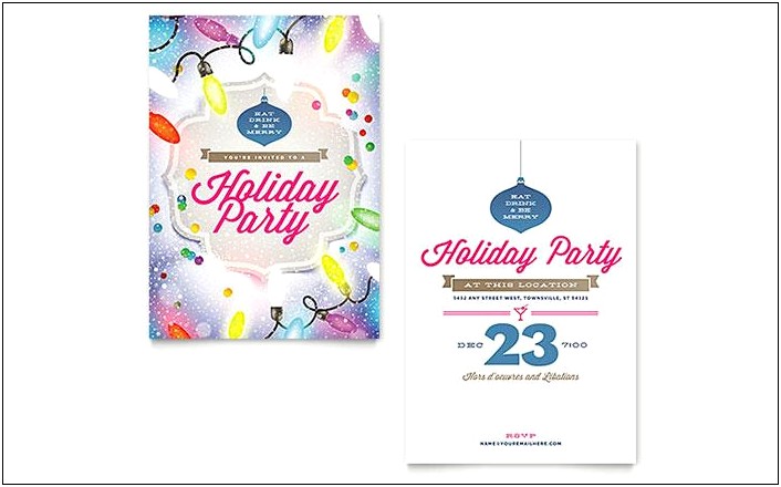 Holiday Party Invitation Template Word Free