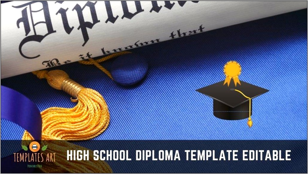 Homeschool High School Diploma Template Free
