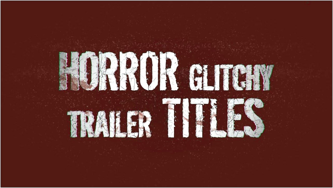 Horror Title After Effects Templates Free