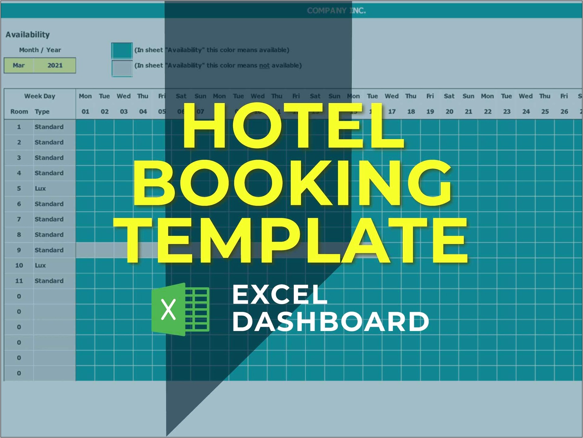 Hotel Booking Excel Template Free Download