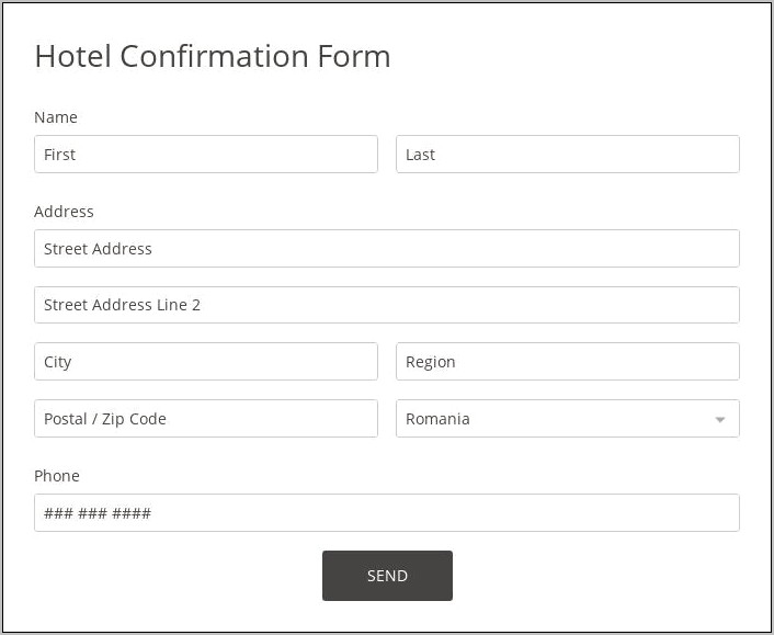 Hotel Check In Form Template Free