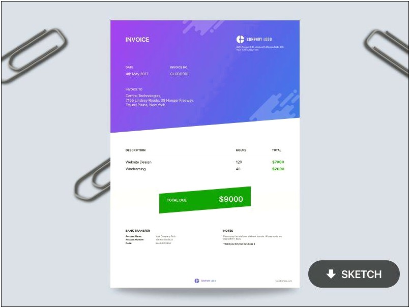 Html Code For Invoice Template Free