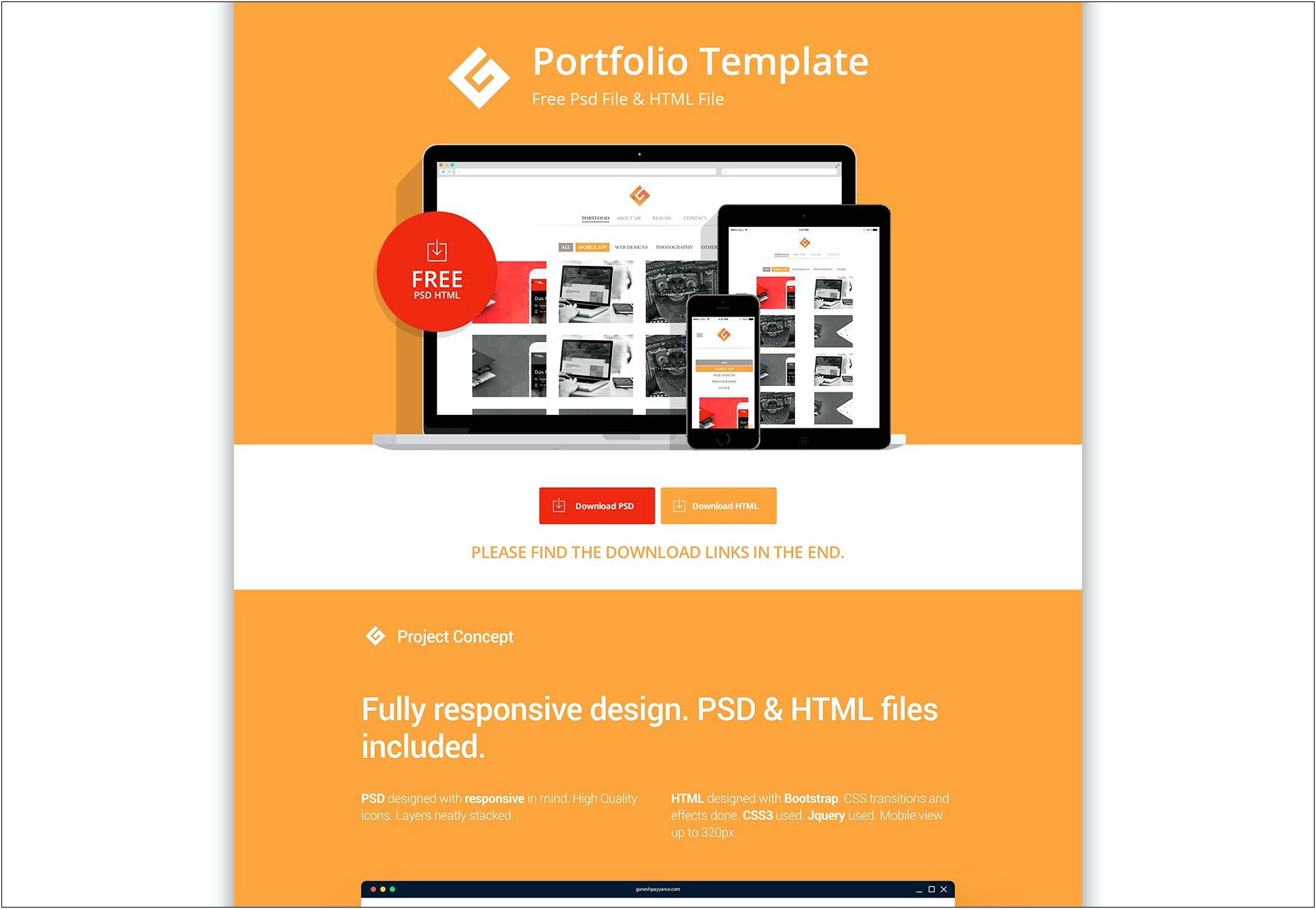 Html Css Psd Template Free Download