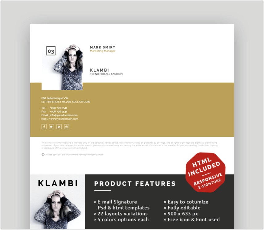 Html Email Signature Template Free Download