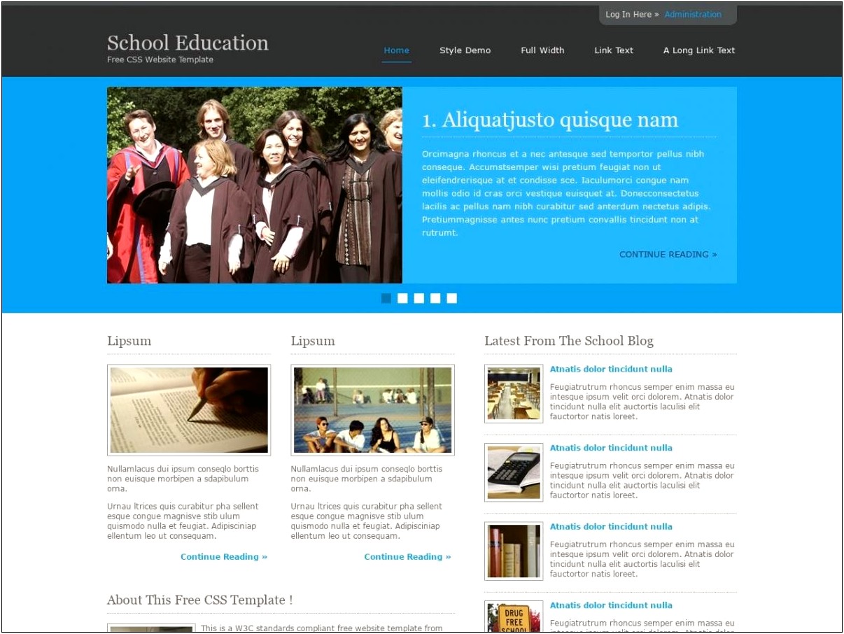 Html Template Free Download For Education