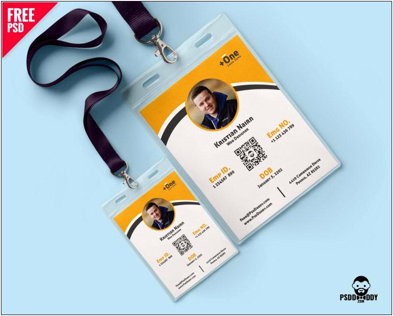 Id Card Template Psd Free Download