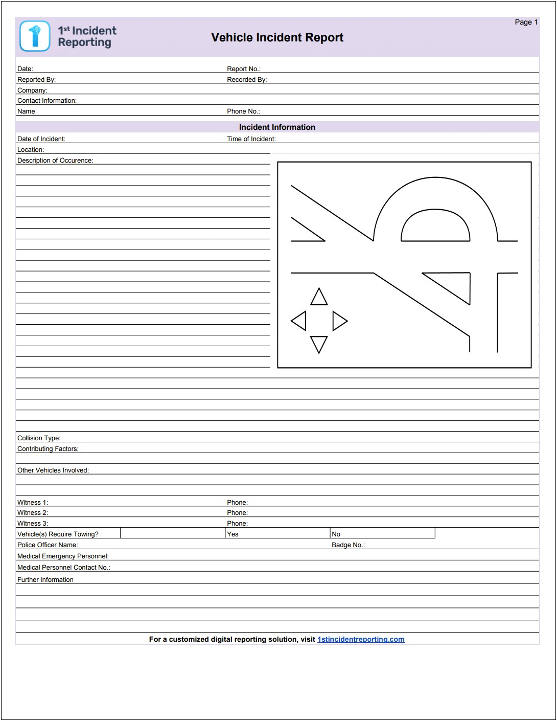 Incident Report Form Template Free Download