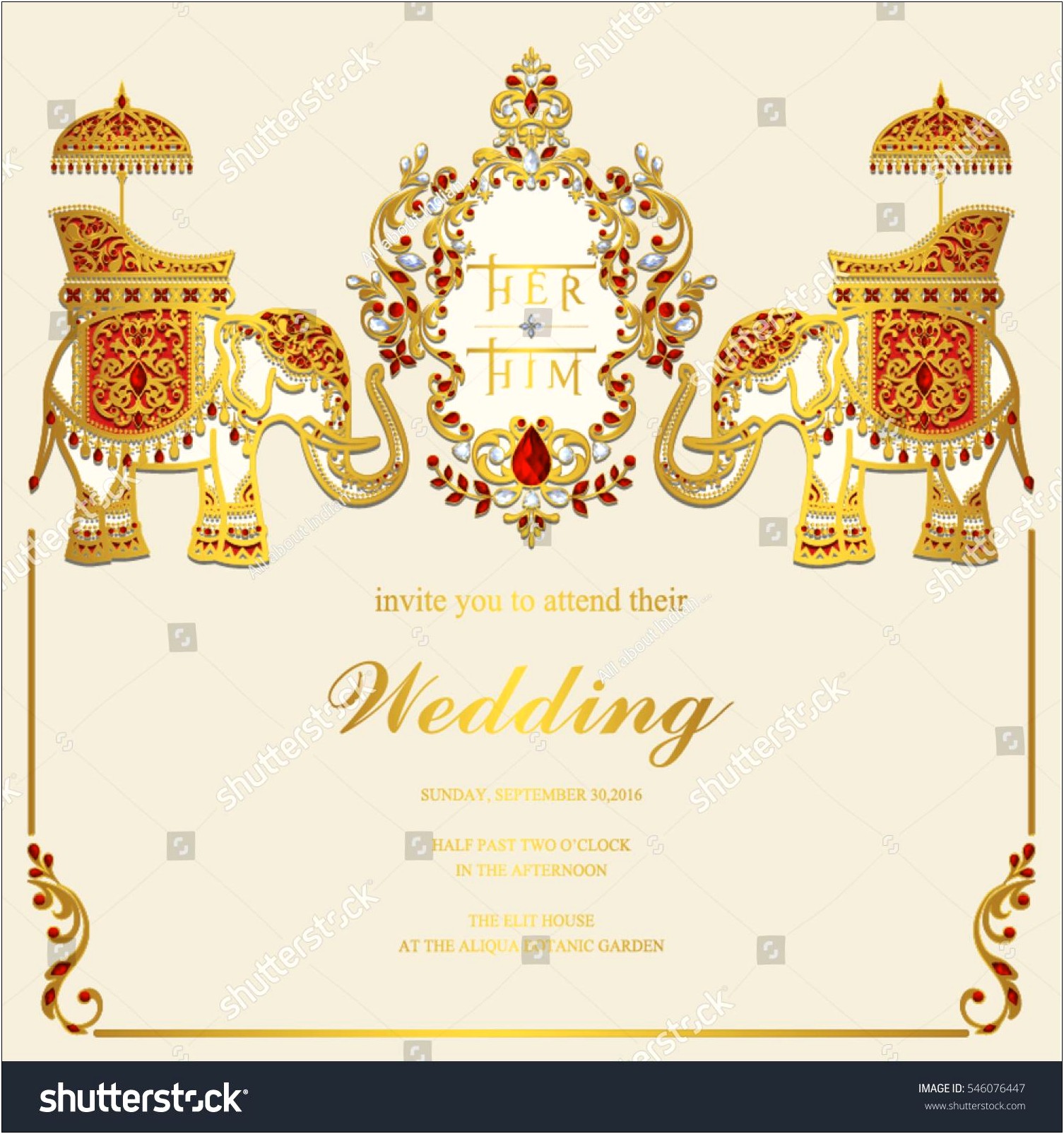 Indian Wedding Invitation Card Free Template