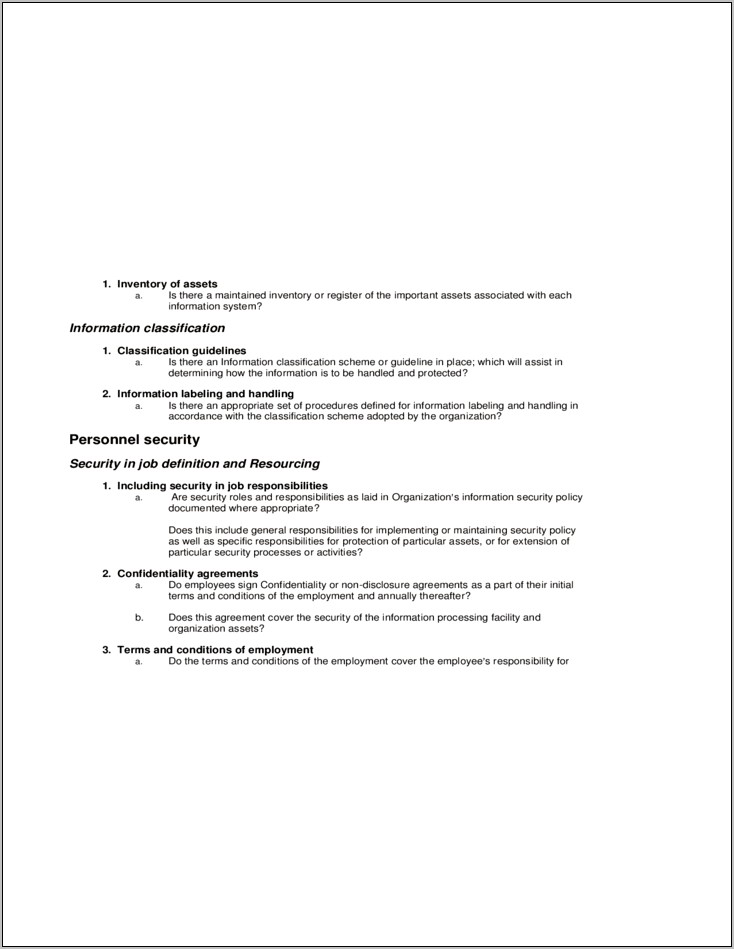 Information Security Risk Assessment Template Free