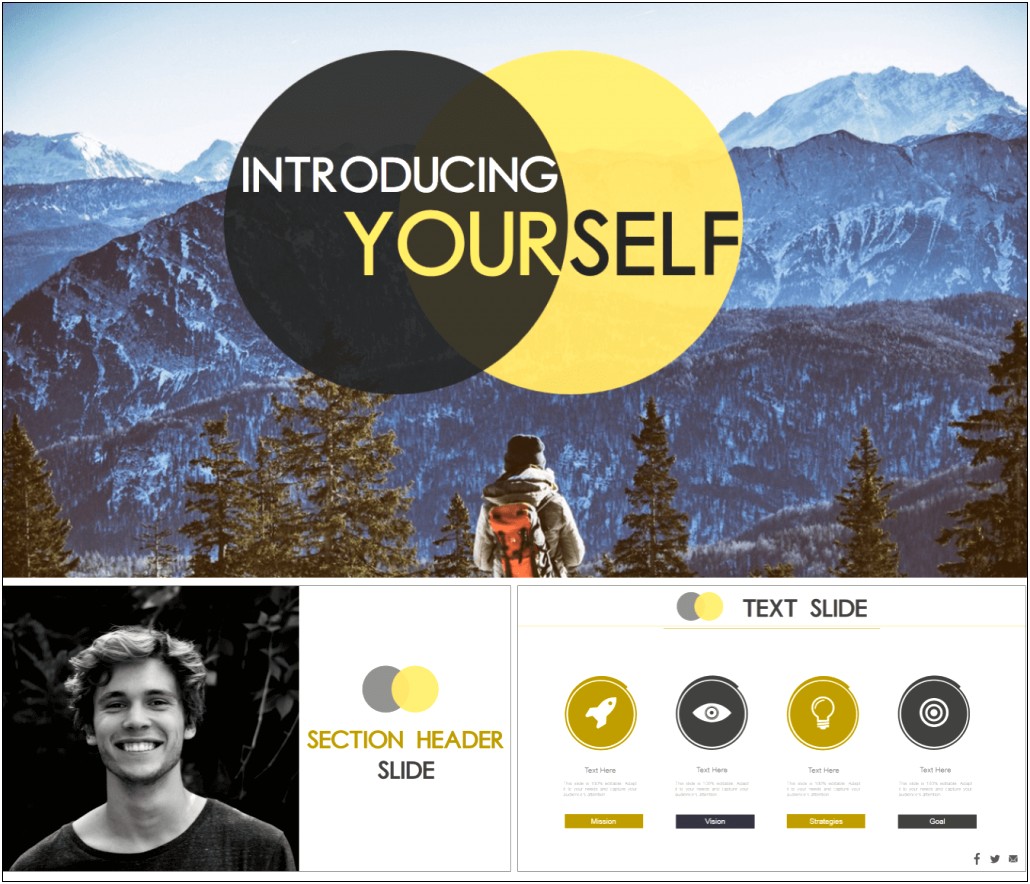 Introduce Yourself Powerpoint Template Free Download