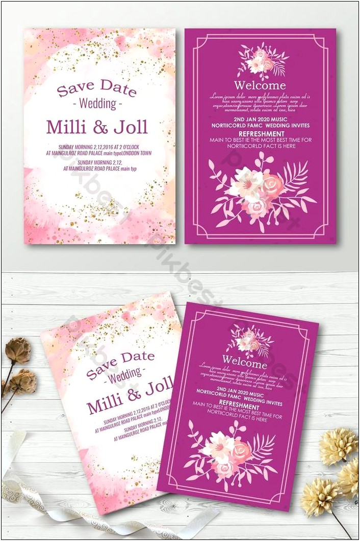 Invitation Card Template Psd Free Download